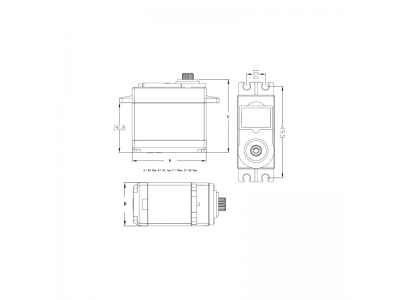 FT5303R Digital 3kg Torque 360 Degree Continuous Rotation Servo